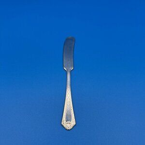 Three by Continental Silverplate Flatware Butter Spreader Art Deco Mid Century‎